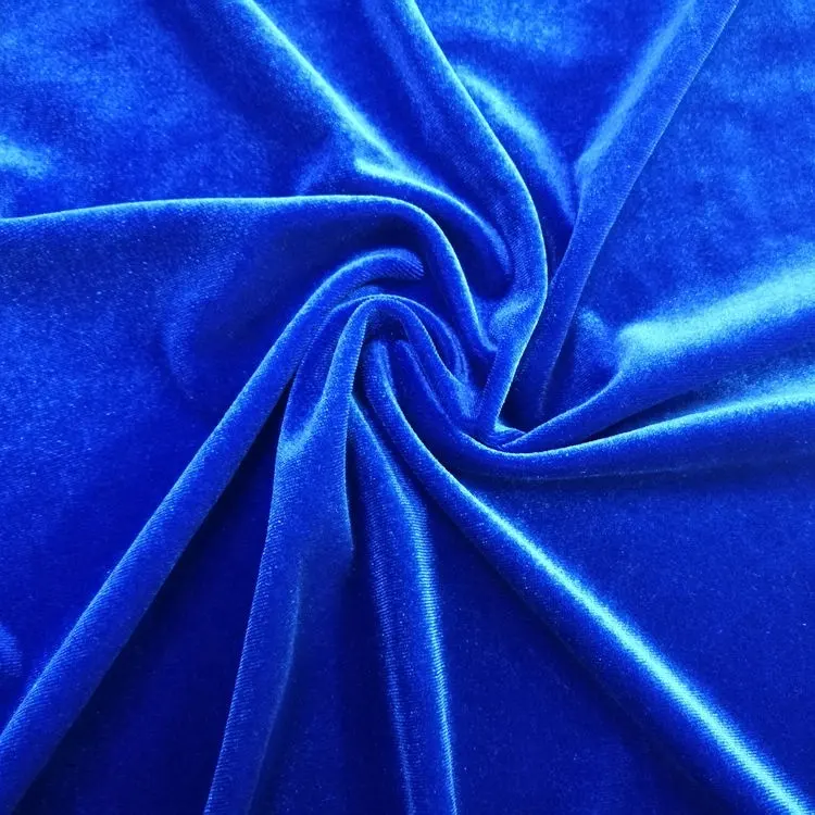 Индивидуальные 250GSM 92% полиэстер 8% спандекс бархат синего цвета sunfund Import & Export co.