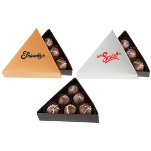Toptan özel üçgen şekilli kağıt karton çikolata hediye kutusu ambalaj