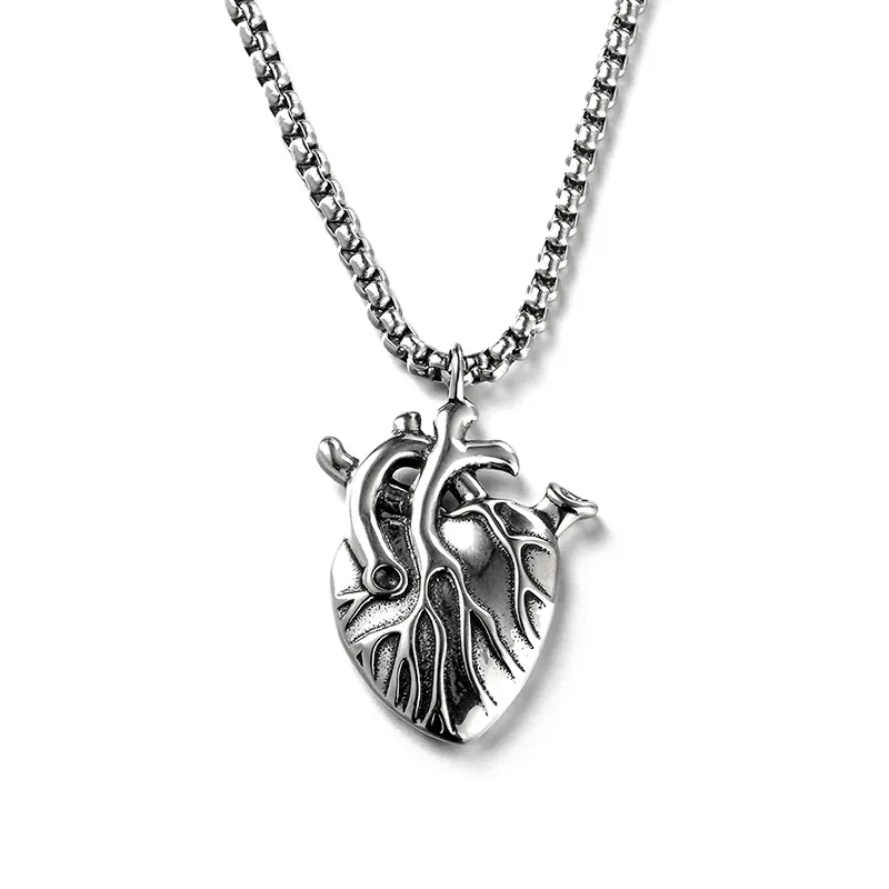 Модное индивидуальное мужское ожерелье с подвеской из нержавеющей стали с изображением волка