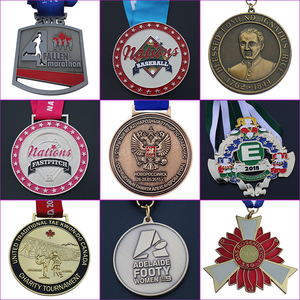 Promocional personalizado esmalte bronce hierro acrílico plástico de aleación de zinc de oro del metal de cristal deportes ODM cinta barato medalla de deportes - Product Image 2
