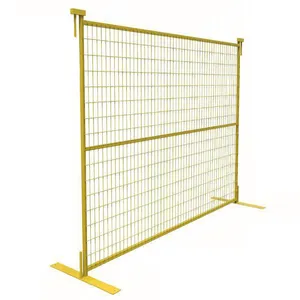 Giá Rẻ 6 'X 10' Sử Dụng Sơn Tĩnh Điện Ngoài Trời Xây Dựng Trang Web Di Động Canada Hàng Rào Tạm Thời Cho Bán