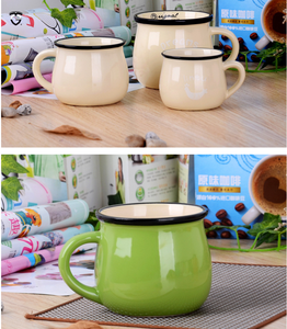 El desayuno colorido cerámica vientre grande de cerámica café con leche taza de porcelana - Product Image 2