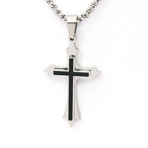 Grandes de moda colgantes de Cruz joyería de traje negro colgante de Cruz - Product Image 1