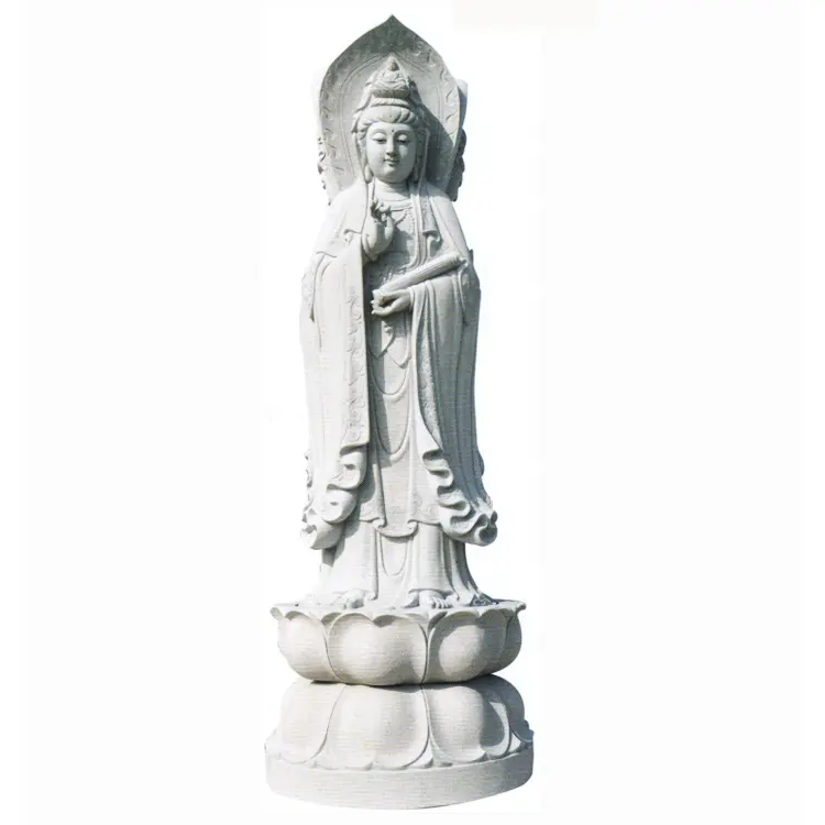 Vendita calda Outdoor Large Three Face Guanyin Bodhisattva Buddha Kwan Yin muslimate Kuan Yin statue