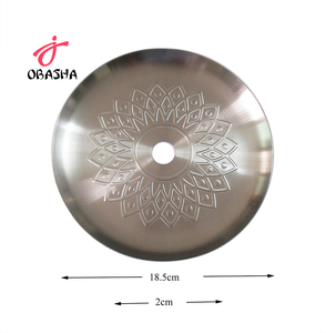 Vente en gros Nouveau design <span class=keywords><strong>Plaque</strong></span> de cendrier en acier inoxydable pour narguilé Shisha Meilleurs accessoires de plateau en métal givré - Product Image 3