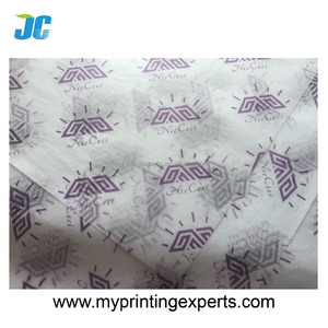 17gsm 28gsm 33gsm papel de tejido blanco con logotipo morado - Product Image 3