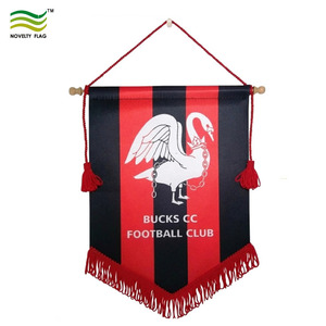 Bandera y <span class=keywords><strong>banderines</strong></span> de fútbol impresos personalizados con flecos Banderas de exterior de calidad premium - Product Image 5