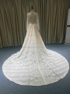 Graceful speciale tulle musulmano maniche lunghe arabo abito <span class=keywords><strong>da</strong></span> <span class=keywords><strong>sposa</strong></span> - Product Image 3