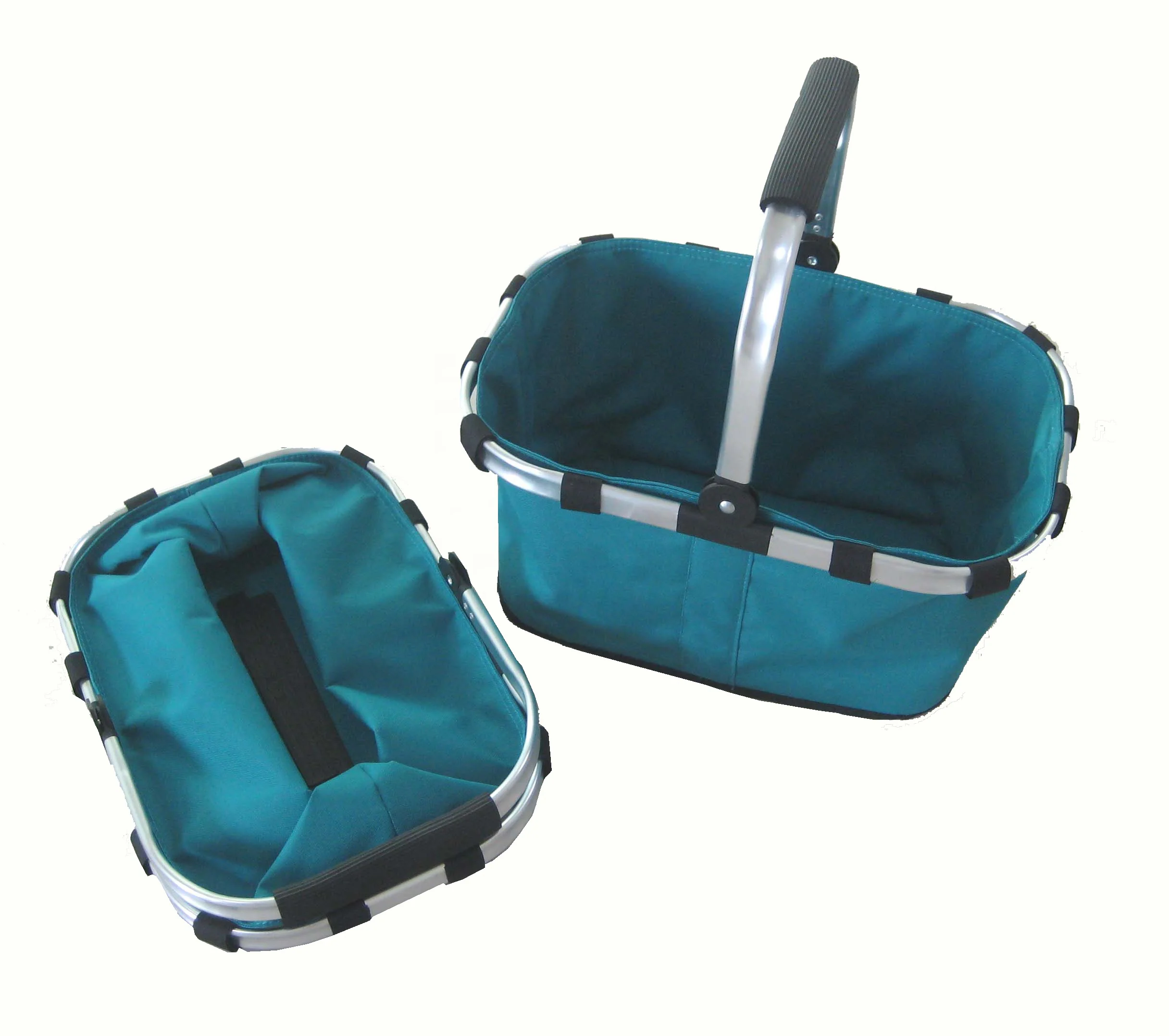 Складные алюминиевые мини-корзины для покупок с ручкой