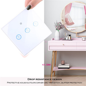 SMATRUL 3 Gang Thông Minh Cảm Ứng Không Dây Chuyển Đổi Ánh Sáng Glass Screen RF Điều Khiển Từ Xa 433MHZ Tường Bảng Điều Chỉnh Nút 110V 220V Đèn <span class=keywords><strong>Led</strong></span> - Product Image 2