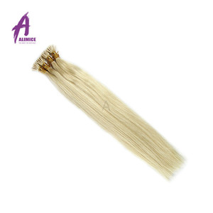 100% vierge cheveux humains <span class=keywords><strong>Je</strong></span> pointe la prolongation <span class=keywords><strong>de</strong></span> cheveux, usine fournisseur Russe 613 blonde bâton pointe extension - Product Image 2