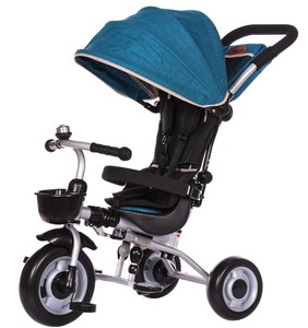 China best verkopende 4 in 1 baby driewieler met push bar <span class=keywords><strong>3</strong></span> wielen zonnescherm opvouwbare wandelwagen voor kinderen - Product Image 6