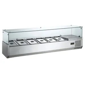 In Acciaio Inox Tavolo 150L di Insalata di Frutta Display Chiller