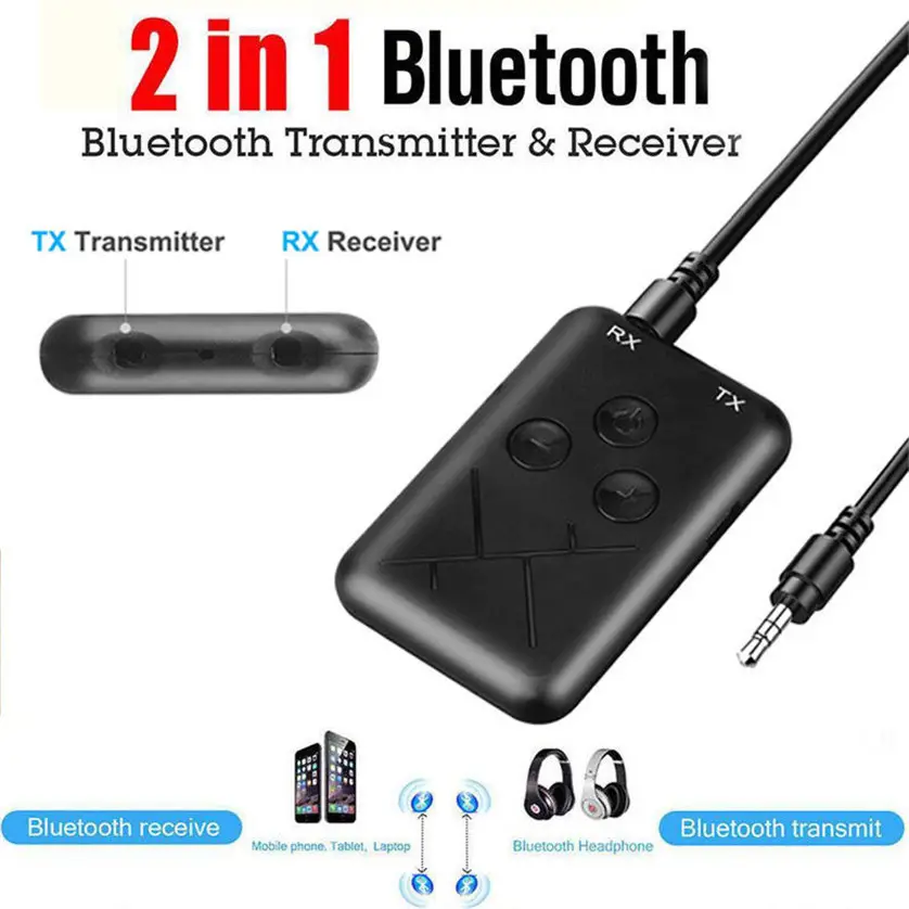 Universele 2 In 1 Draadloze Bluetooth 4.2 Ontvanger Zender A2DP Audio 3.5Mm Aux Stereo Adapter Voor Tv Pc Speaker
