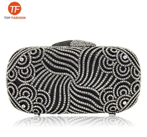 China Factory Wholesales Crystal Rhinestone Clutch Evening Bag for Formal Party Classic Bride Clutch Purse