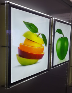 Bất động sản đại lý hoặc nhà hàng Bảng menu hoặc hình ảnh khung Acrylic hiển thị Slim Crystal LED Light Box - Product Image 2