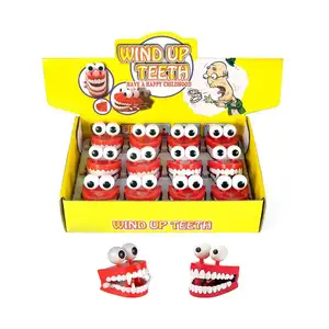 12 Pack Wind-up Rattern Chomping Walking Zähne mit Augen Halloween Spielzeug Kinder Gag Geschenke (Ein Dutzend- 6 Vampire + 6 Regelmäßige)