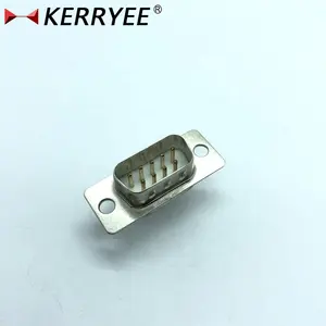 D-Sub connector DB9P male PCB solder white housing