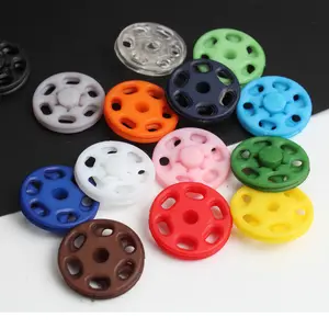 7mm,10mm,13mm,15mm,18mm,21mm, bouton-pression de couture en plastique nylon, bouton-pression bon marché pour enfants