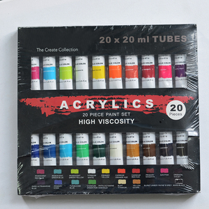 Ensemble de <span class=keywords><strong>peinture</strong></span> <span class=keywords><strong>acrylique</strong></span> professionnelle pour corps lourd, 10 tubes de 20 ml, pour verre, toile et papier, non toxique - Product Image 6