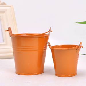 <span class=keywords><strong>Pot</strong></span> de <span class=keywords><strong>fleur</strong></span> en métal Orange, seau en pailles pour faveurs de fête - Product Image 1