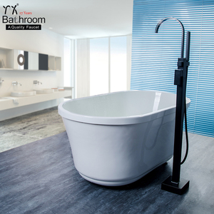 <span class=keywords><strong>Noir</strong></span> <span class=keywords><strong>mat</strong></span> Plancher debout <span class=keywords><strong>baignoire</strong></span> en cuivre ensemble de <span class=keywords><strong>robinet</strong></span> de douche - Product Image 2