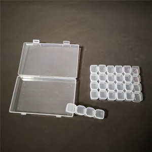 Boîte <span class=keywords><strong>de</strong></span> <span class=keywords><strong>rangement</strong></span> en plastique transparente détachable à 28 compartiments, très vendue, pour bijoux, peinture au diamant, strass, art des ongles, perles - Product Image 3