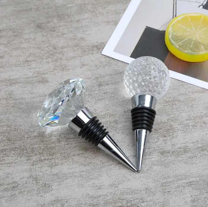 Hot Selling Crystal Weinflaschen verschluss Corporate Werbe geschenk artikel Crystal Diamond Wine Stopper