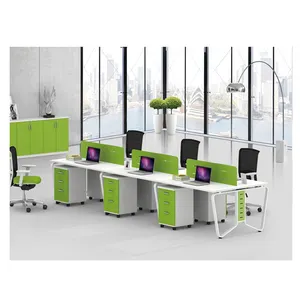 Moderno mobili per ufficio workstation da ufficio 6 persona workstation