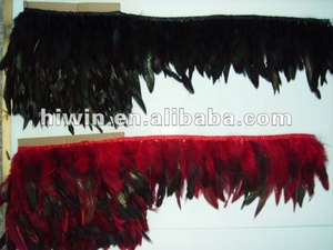Frange de plumes de poulet noires en gros de Chine pour la vente - Product Image 4