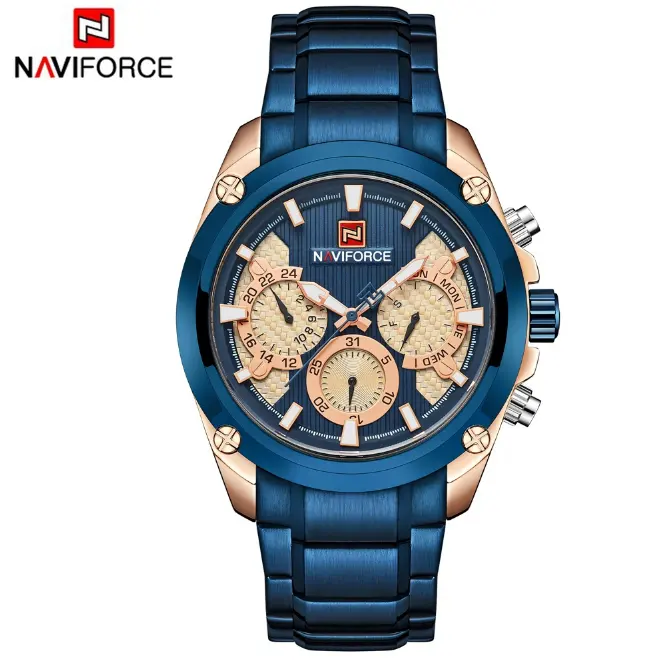 Luxury Brand NAVIFORCE Man Fashion Sport Watches Men Quartz Digital Analog Clock Men's Full Steel Wrist Watch relogio masculino