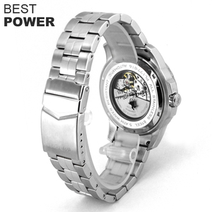 POLO CLUB latest Luxury Brand fashion men's full stainless steel watch men's automatic mechanical watch - Product Image 2