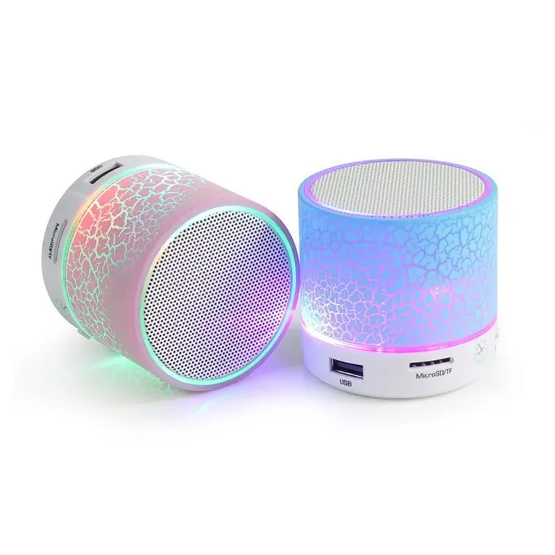 Kustom Murah Portable Mini Biru Gigi Retak LED Speaker Bluetooth