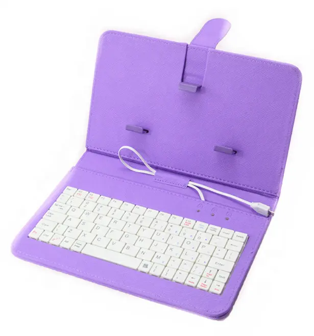 4.8 - 6 inch Smartphone Universal Flip Stand Saffiano PU Leather Wired arabic Keyboard Protective Case For Android Tab