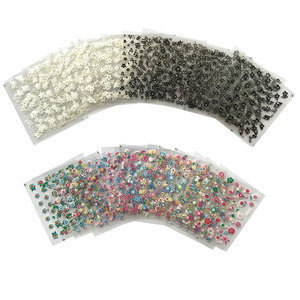 de agua barato 3D propio diseño personalizado arte etiquetas engomadas del clavo con diamantes de imitación - Product Image 2