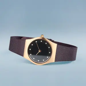 Montre plaquée or Rose, usine Oem avec quantité minimale de commande, bracelet personnalisé pour femmes, petite montre minimaliste à Quartz