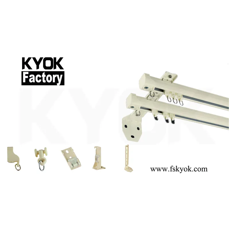 KYOK 2019 커튼 트랙 새로운 디자인 커튼 트랙 글라이더 플라스틱 전동 커튼 트랙 M913