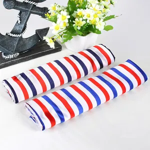 Europe simple wind shiny red-blue stripes satin print fabric for gift box