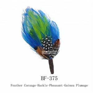 Feather flower handmade flower corsage for master of ceremonies, the bride and groom, custom wedding brooch - Product Image 6