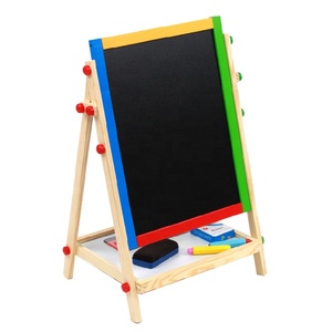 <span class=keywords><strong>Tableau</strong></span> blanc magnétique rotatif à 360 degrés double face, <span class=keywords><strong>chevalet</strong></span> de dessin et d'écriture pour enfants avec support en bois pour enfants - Product Image 1