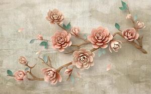 ZHIHAI-papel tapiz para decoración del hogar, impermeable, con estampado de flores ignífugas, 8d, superficie en relieve, 3d, <span class=keywords><strong>restaurante</strong></span> tailandés - Product Image 6