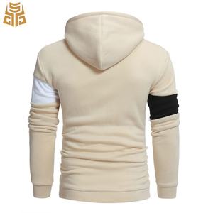 <span class=keywords><strong>Polaire</strong></span> D'épissure Contraste Couleur Bloc Rayé Pull Couleur Beige Gars Sweats À Capuche Et <span class=keywords><strong>Sweat</strong></span>-Shirts - Product Image 3