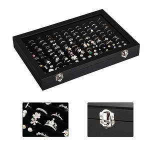 Manufacturer Customized Leather Looking Velvet Ring Jewelry Box <strong>Earring</strong> <strong>case</strong> - Product Image 6