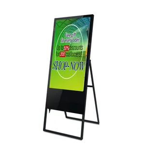 Panel LCD Tampilan Berdiri Lantai 1080P Full HD Digital Papan Iklan 42 Inci