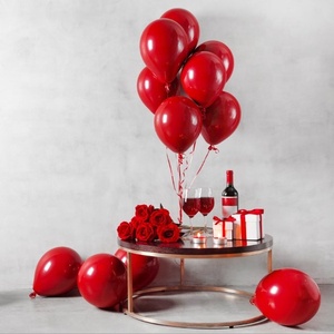 10 pollici 50PCS Red Double-deck Melograno di Cerimonia Nuziale Del Partito Del Lattice Palloncino Rosso - Product Image 1