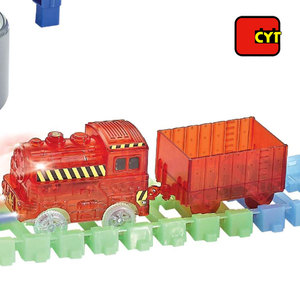 Montaggio flessibile tracce elettrico incandescente treno modello set con 100 pz - Product Image 2
