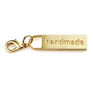 Accessoires de bricolage Logo fait à la main Gunmetal Metal Zipper Pull avec fermoir pour sac vêtements - Product Image 3