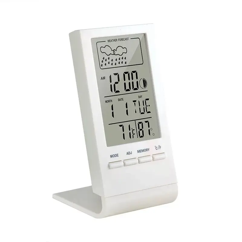 Mestek — thermomètre numérique 8 en 1 par LED, hygromètre, prévision de la météo