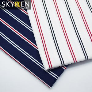 Skygen plaine weave corée tissu 97% <span class=keywords><strong>coton</strong></span> 3% <span class=keywords><strong>lycra</strong></span>, doux rayé élasthanne <span class=keywords><strong>lycra</strong></span> tissu avec bon prix - Product Image 1