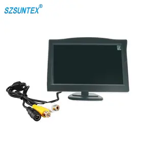HD 800*480 Car Monitor LCD TFT de 5 Polegada de Vídeo 2ch monitor Do Carro Tela Eletrônica com Câmeras Retrovisor Do Carro